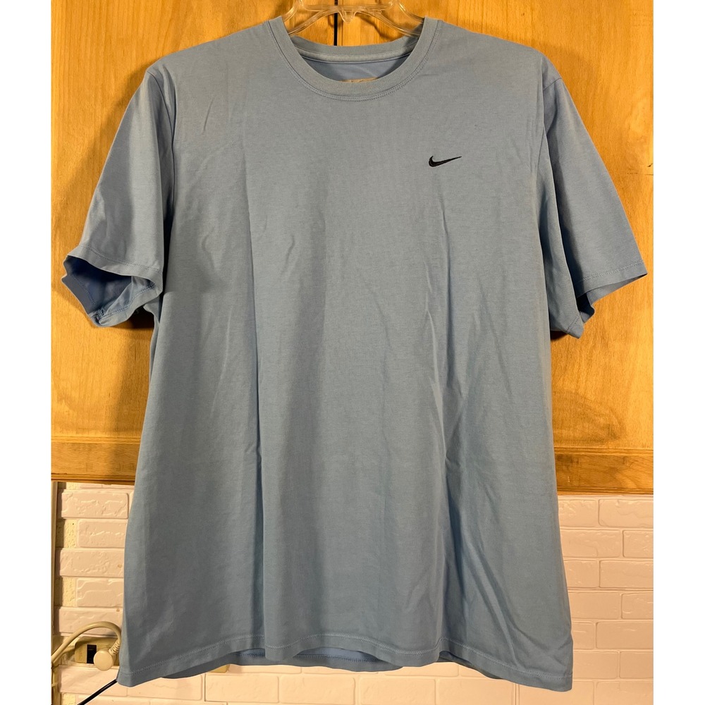 Nike T-Shirt Mens XL Blue Short Sleeve Embroidered Swoosh Nike Sport Tee